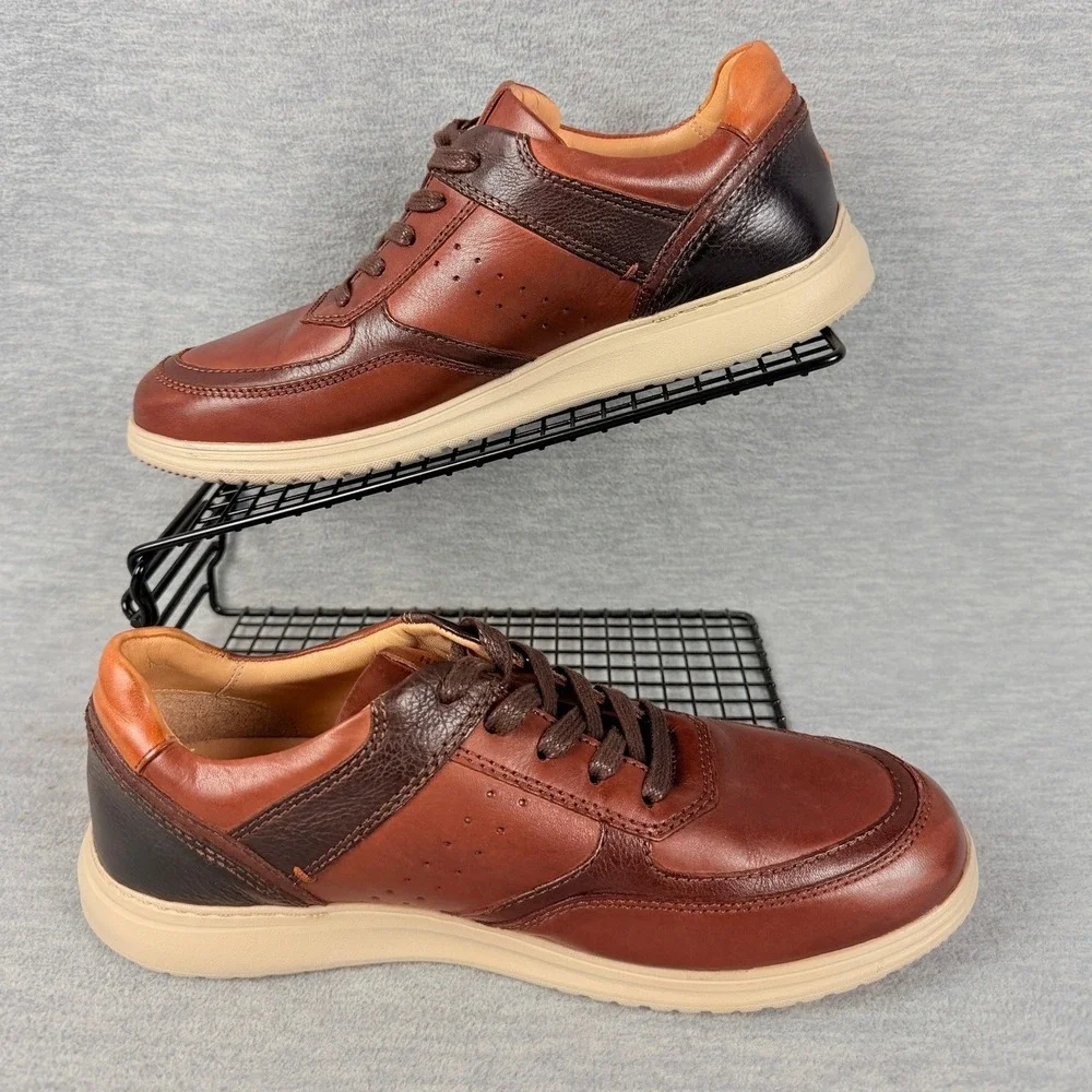 Samuel Hubbard Olema Sneaker Mens 7.5 M Brown Antique Leather Sneakers Lace-Up
